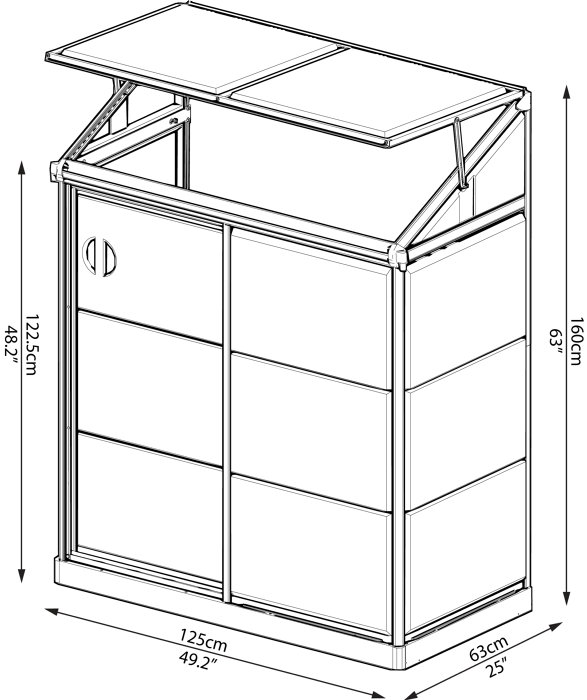 Canopia by Palram Lean-To drivhus 0,78 m² - aluminium